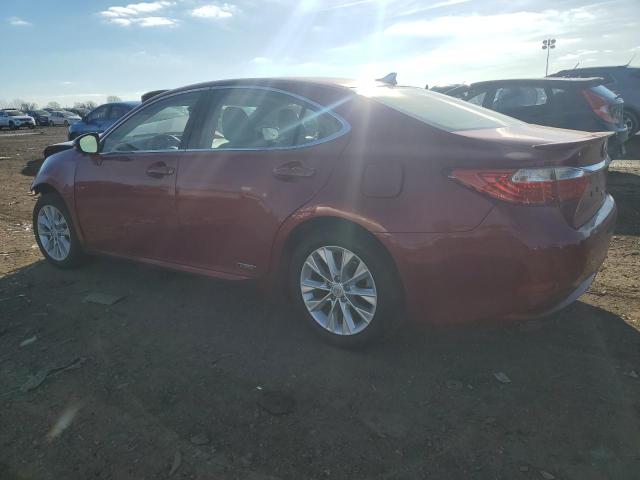 JTHBW1GGXE2047739 - 2014 LEXUS ES 300H RED photo 2