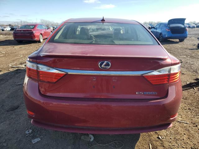 JTHBW1GGXE2047739 - 2014 LEXUS ES 300H RED photo 6