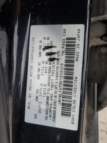 JM1BL1U78D1838628 - 2013 MAZDA 3 I BLACK photo 13