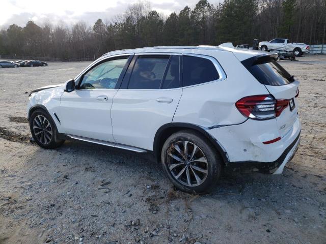 5UXTR9C55KLD96699 - 2019 BMW X3 XDRIVE30I WHITE photo 2