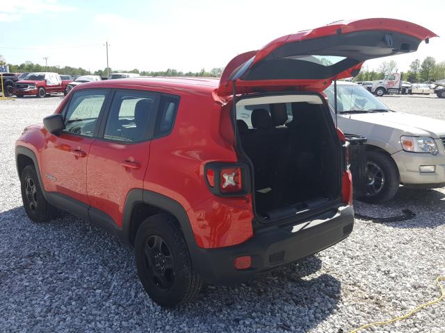 ZACCJBAB1JPH63209 - 2018 JEEP RENEGADE SPORT  photo 3