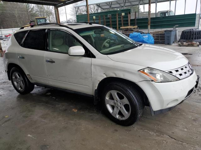 JN8AZ08T55W305916 - 2005 NISSAN MURANO SL WHITE photo 4