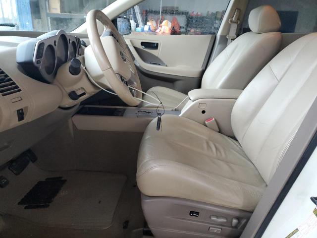 JN8AZ08T55W305916 - 2005 NISSAN MURANO SL WHITE photo 7