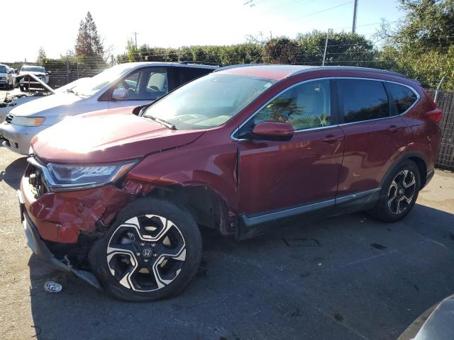 5J6RW1H9XKL003174 - 2019 HONDA CR-V TOURING BURGUNDY photo 1