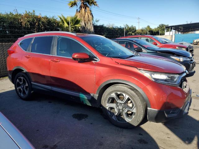 5J6RW1H9XKL003174 - 2019 HONDA CR-V TOURING BURGUNDY photo 4