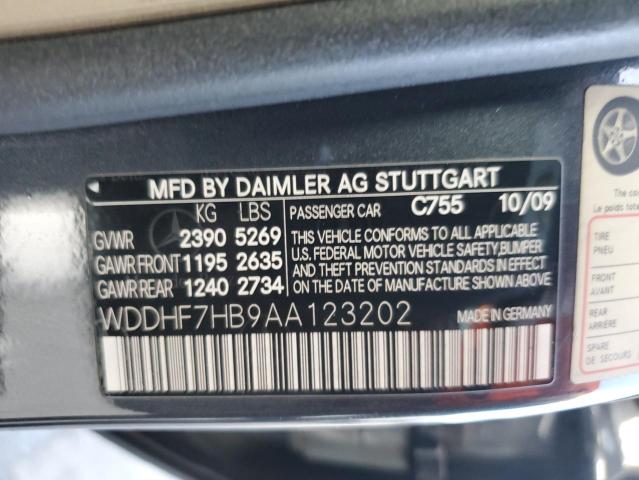 WDDHF7HB9AA123202 - 2010 MERCEDES-BENZ E 63 AMG CHARCOAL photo 12