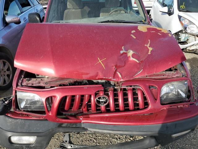 5TESM92N31Z747085 - 2001 TOYOTA TACOMA XTRACAB PRERUNNER ბურგუნდია ფოტო 11