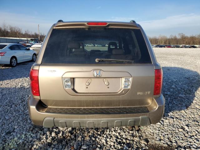 2HKYF186X3H559028 - 2003 HONDA PILOT EXL TAN photo 6