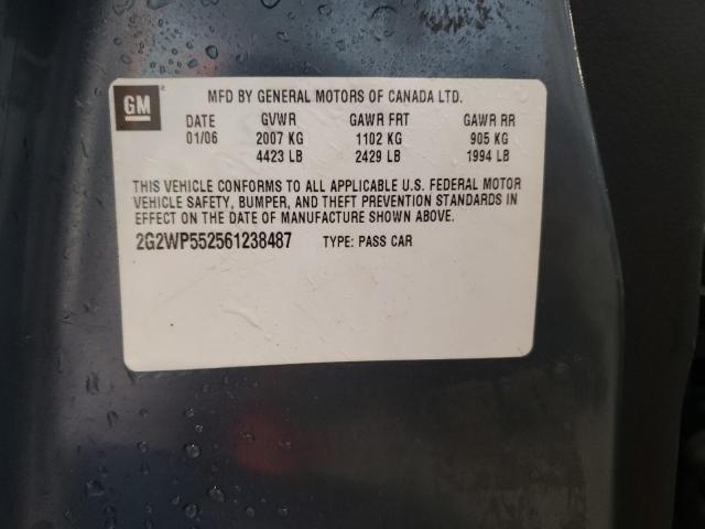 2G2WP552561238487 - 2006 PONTIAC GRAND PRIX 蓝色 照片 12