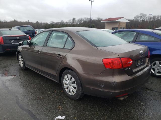 3VW2K7AJ4EM318952 - 2014 VOLKSWAGEN JETTA BASE بني صورة 2
