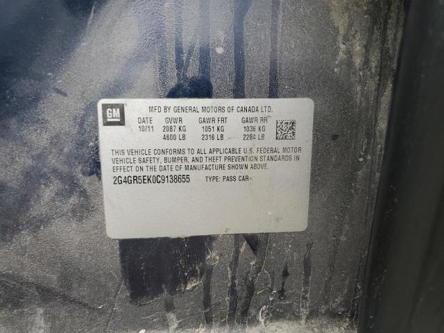 2G4GR5EK0C9138655 - 2012 BUICK REGAL 蓝色 照片 12