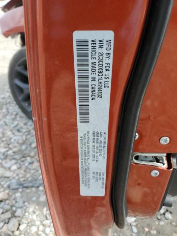 2C3CDXBG1LH244832 - 2020 DODGE CHARGER SXT ORANGE photo 12