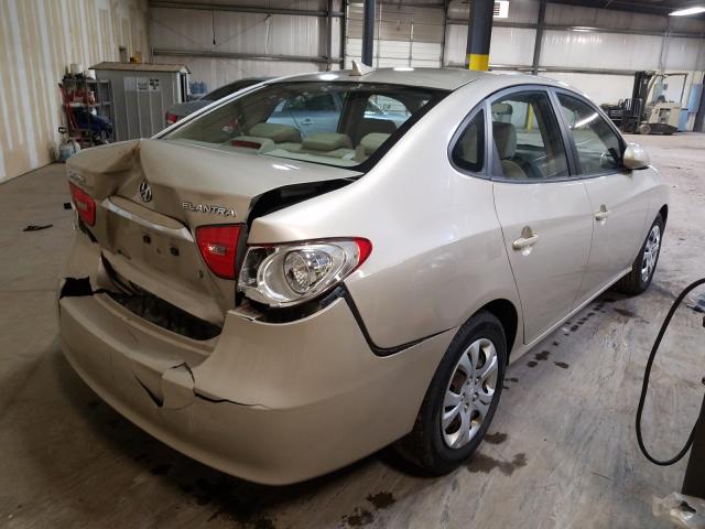 KMHDU4AD5AU151145 - 2010 HYUNDAI ELANTRA BLUE  photo 4