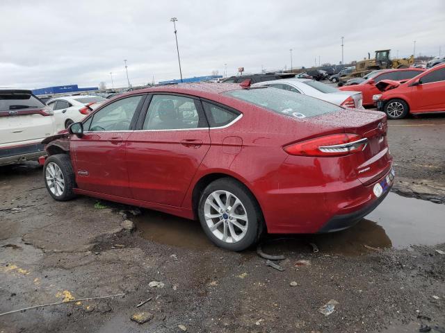 3FA6P0LU7KR197035 - 2019 FORD FUSION SE RED photo 2