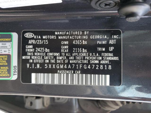 5XXGM4A71FG472818 - 2015 KIA OPTIMA LX BLACK photo 13