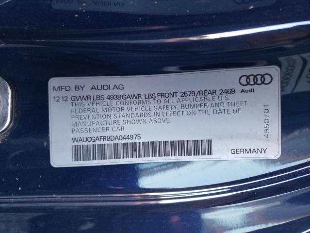 WAUCGAFR8DA044975 - 2013 AUDI S5 PREMIUM PLUS ლურჯი ფოტო 12