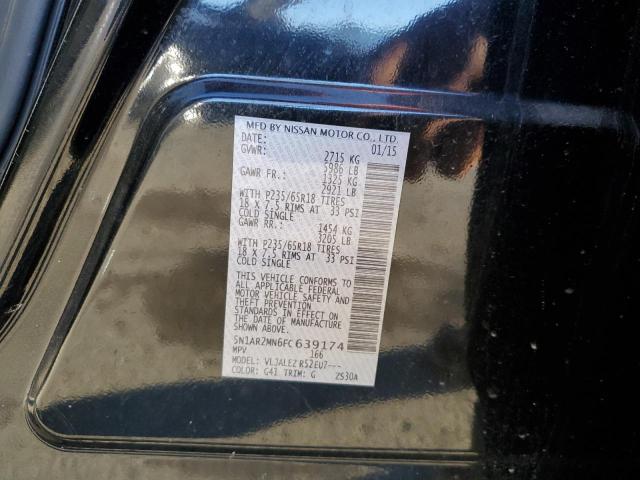 5N1AR2MN6FC639174 - 2015 NISSAN PATHFINDER S 黑色 照片 13