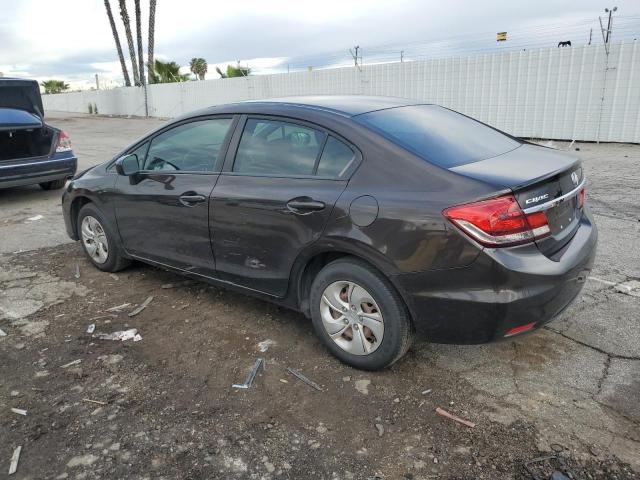 2HGFB2F55EH504700 - 2014 HONDA CIVIC LX GRAY photo 2