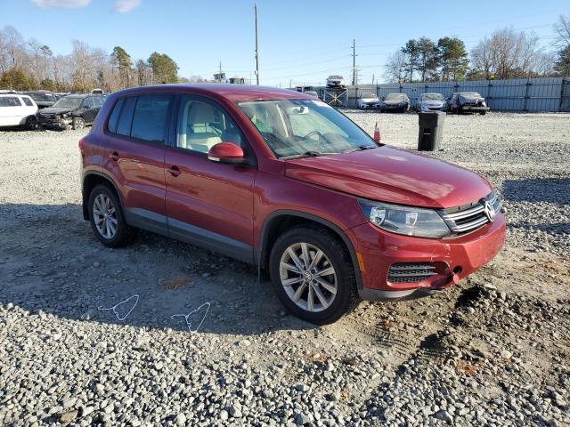 WVGBV3AX4EW007394 - 2014 VOLKSWAGEN TIGUAN S RED photo 4