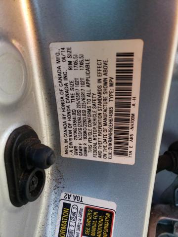 2HKRM4H50EH674985 - 2014 HONDA CR-V EX SILVER photo 12