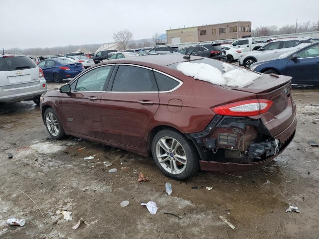 3FA6P0SUXFR206382 - 2015 FORD FUSION TITANIUM PHEV BURGUNDY photo 2