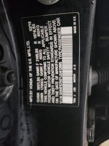 SHHFK7H71JU412895 - 2018 HONDA CIVIC EXL შავი ფოტო 12