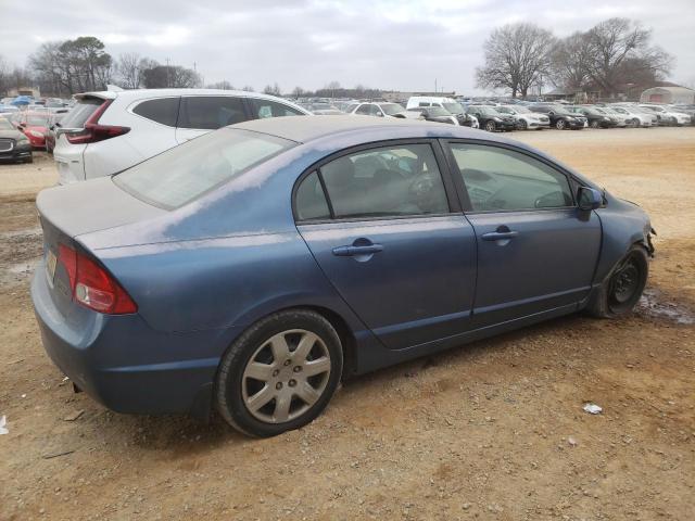 2HGFA16508H519512 - 2008 HONDA CIVIC LX BLUE photo 3