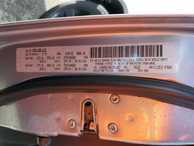 1C6RR6GT0KS741957 - 2019 RAM 1500 CLASS SLT ნაცრისფერი ფოტო 12