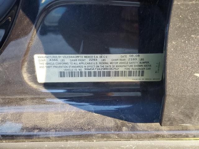 3VWDA71K29M035752 - 2009 VOLKSWAGEN GLI შავი ფოტო 12