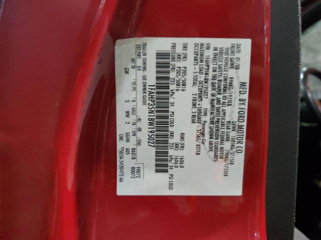 1FAHP35N18W195027 - 2008 FORD FOCUS SE RED photo 13