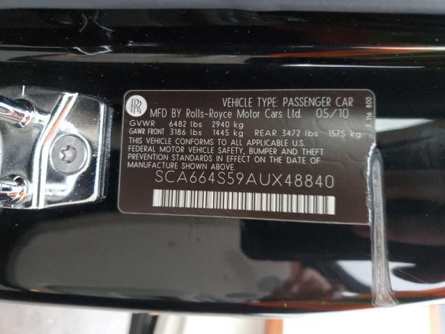 SCA664S59AUX48840 - 2010 ROLLS-ROYCE GHOST BLACK photo 12