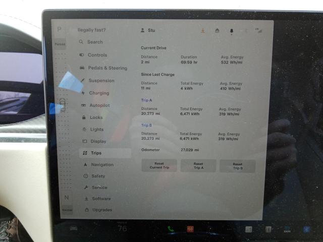 5YJSA1E62MF452287 - 2021 TESLA MODEL S Սև լուսանկար 9