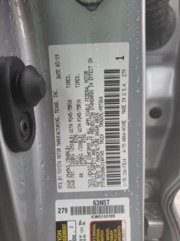 5TFAX5GN8KX148745 - 2019 TOYOTA TACOMA DOUBLE CAB 银色 照片 13