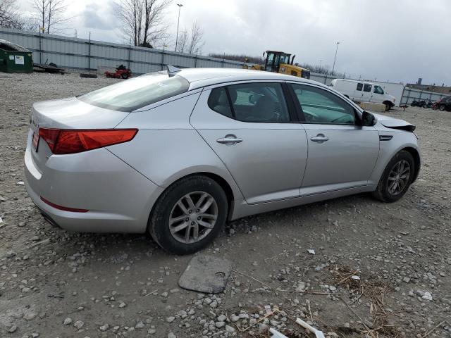 KNAGM4A70D5392392 - 2013 KIA OPTIMA LX SILVER photo 3