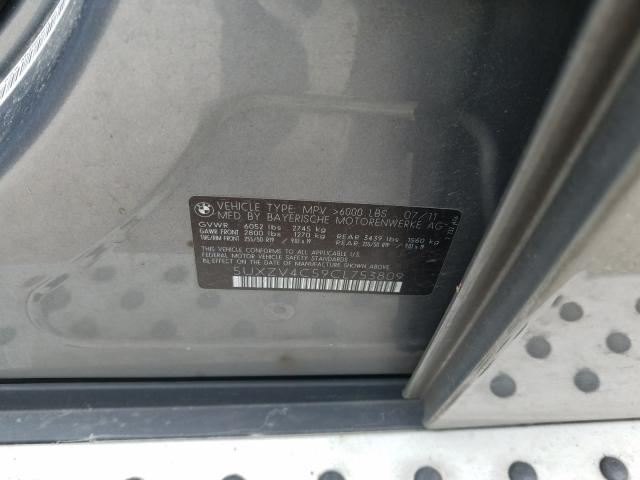 5UXZV4C59CL753809 - 2012 BMW X5 XDRIVE35I  photo 10
