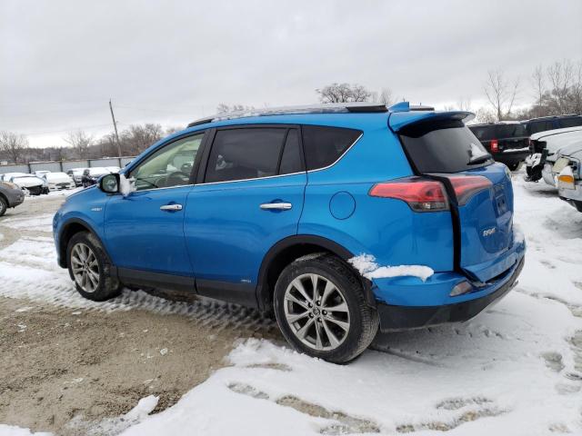 JTMDJREV1JD168196 - 2018 TOYOTA RAV4 HV LIMITED BLUE photo 2