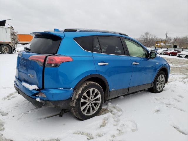 JTMDJREV1JD168196 - 2018 TOYOTA RAV4 HV LIMITED BLUE photo 3