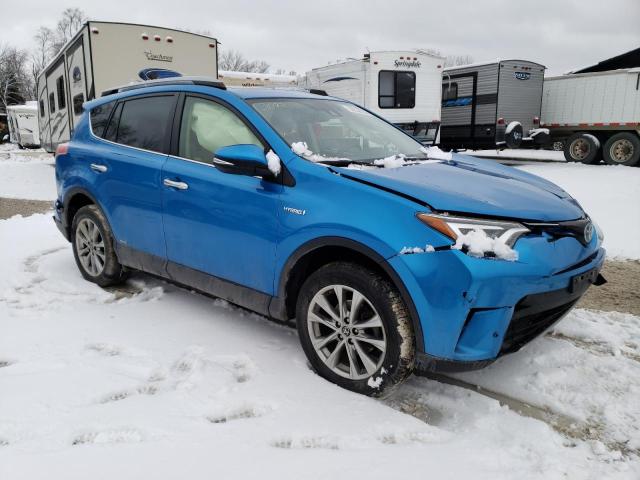 JTMDJREV1JD168196 - 2018 TOYOTA RAV4 HV LIMITED BLUE photo 4