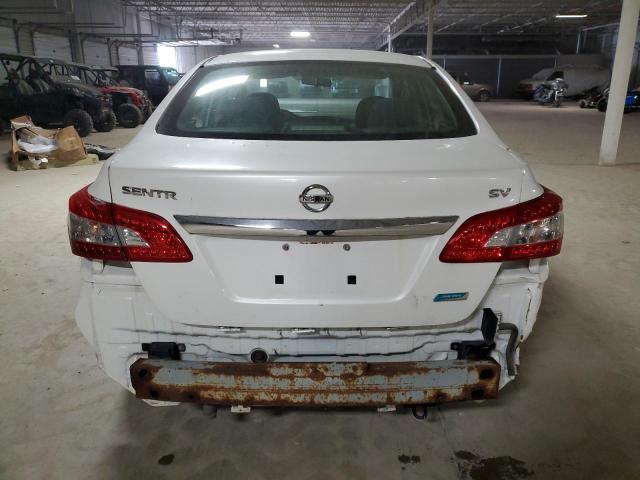 3N1AB7AP8DL621677 - 2013 NISSAN SENTRA S WHITE photo 6