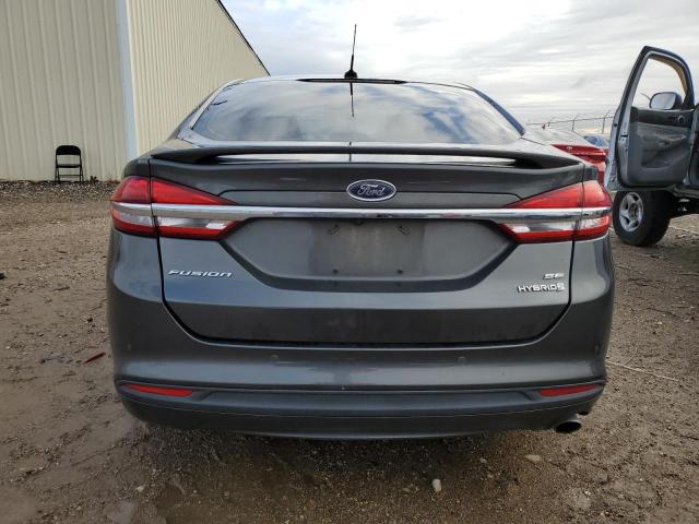 3FA6P0LU4JR267413 - 2018 FORD FUSION SE HYBRID CHARCOAL photo 6