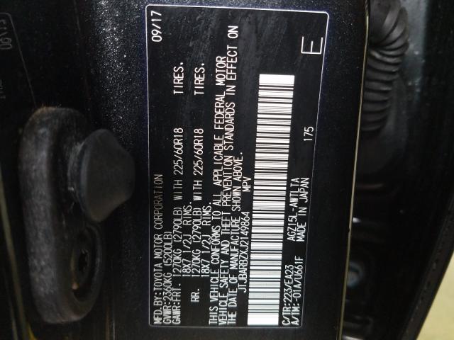 JTJBARBZXJ2149864 - 2018 LEXUS NX 300 BASE  ფოტო 10