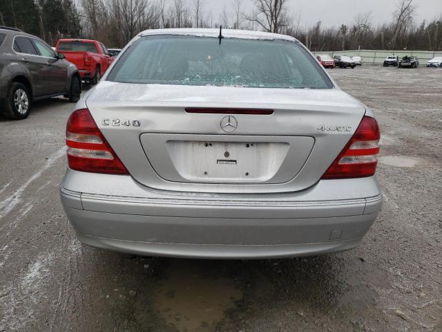 WDBRF81JX5F563667 - 2005 MERCEDES-BENZ C 240 4MATIC SILVER photo 6