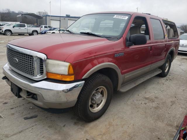 1FMNU42L9YEC61453 - 2000 FORD EXCURSION LIMITED RED photo 1