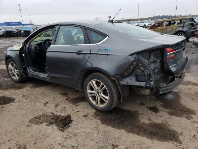 3FA6P0HD3JR280467 - 2018 FORD FUSION SE GRAY photo 2