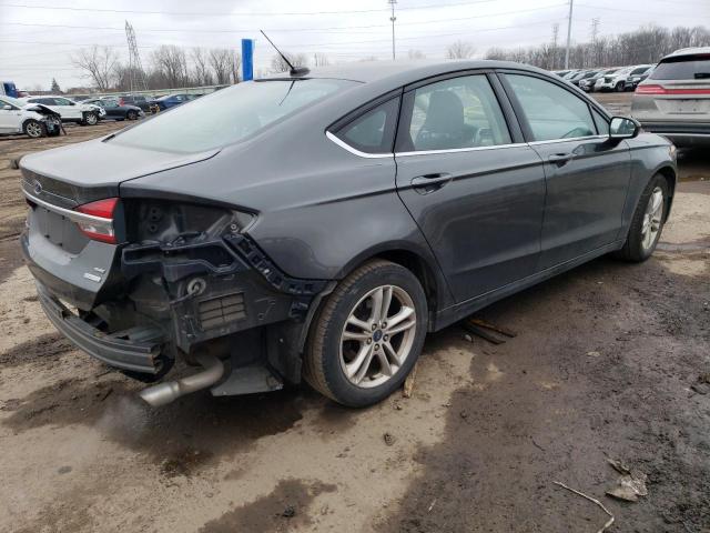 3FA6P0HD3JR280467 - 2018 FORD FUSION SE GRAY photo 3