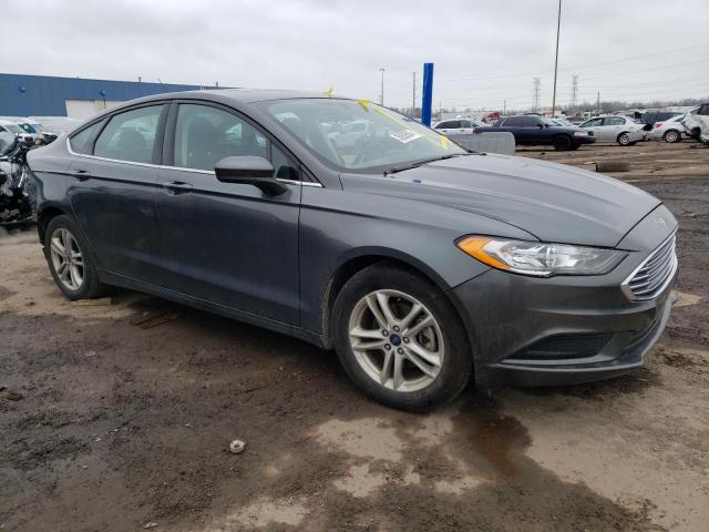 3FA6P0HD3JR280467 - 2018 FORD FUSION SE GRAY photo 4