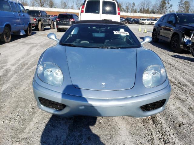 ZFFYT53A730130570 - 2003 FERRARI 360 SPIDER BLUE photo 5