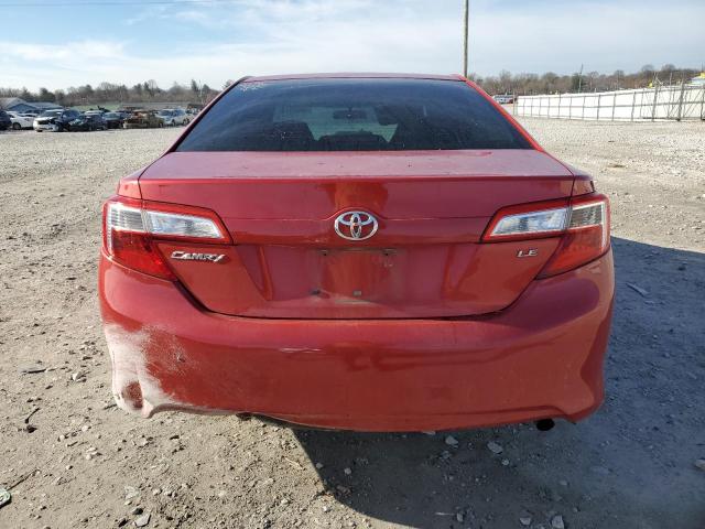 4T1BF1FK0CU579456 - 2012 TOYOTA CAMRY BASE RED photo 6