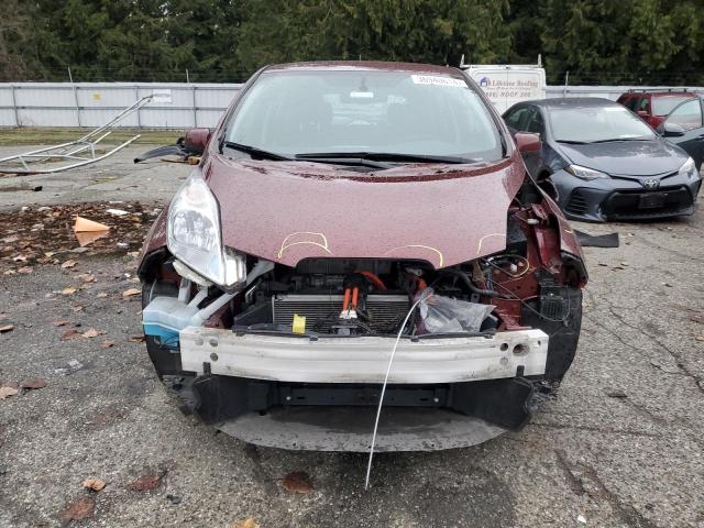 1N4BZ0CP6GC307260 - 2016 NISSAN LEAF SV MAROON photo 5