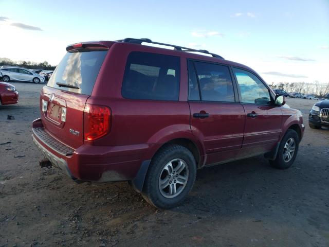 5FNYF18595B009506 - 2005 HONDA PILOT EXL RED photo 3